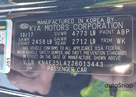 2018 Kia Stinger Premium из США, поврежденный, VIN KNAE25LA2J6013443